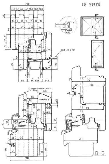 řez eurooknem IV 78